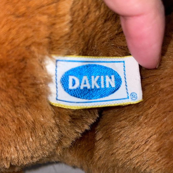 Dakin Brown Honey Jo Vintage 1986 20" Plush Teddy Bear Red Bow Tie Fun Farm - Picture 7 of 11